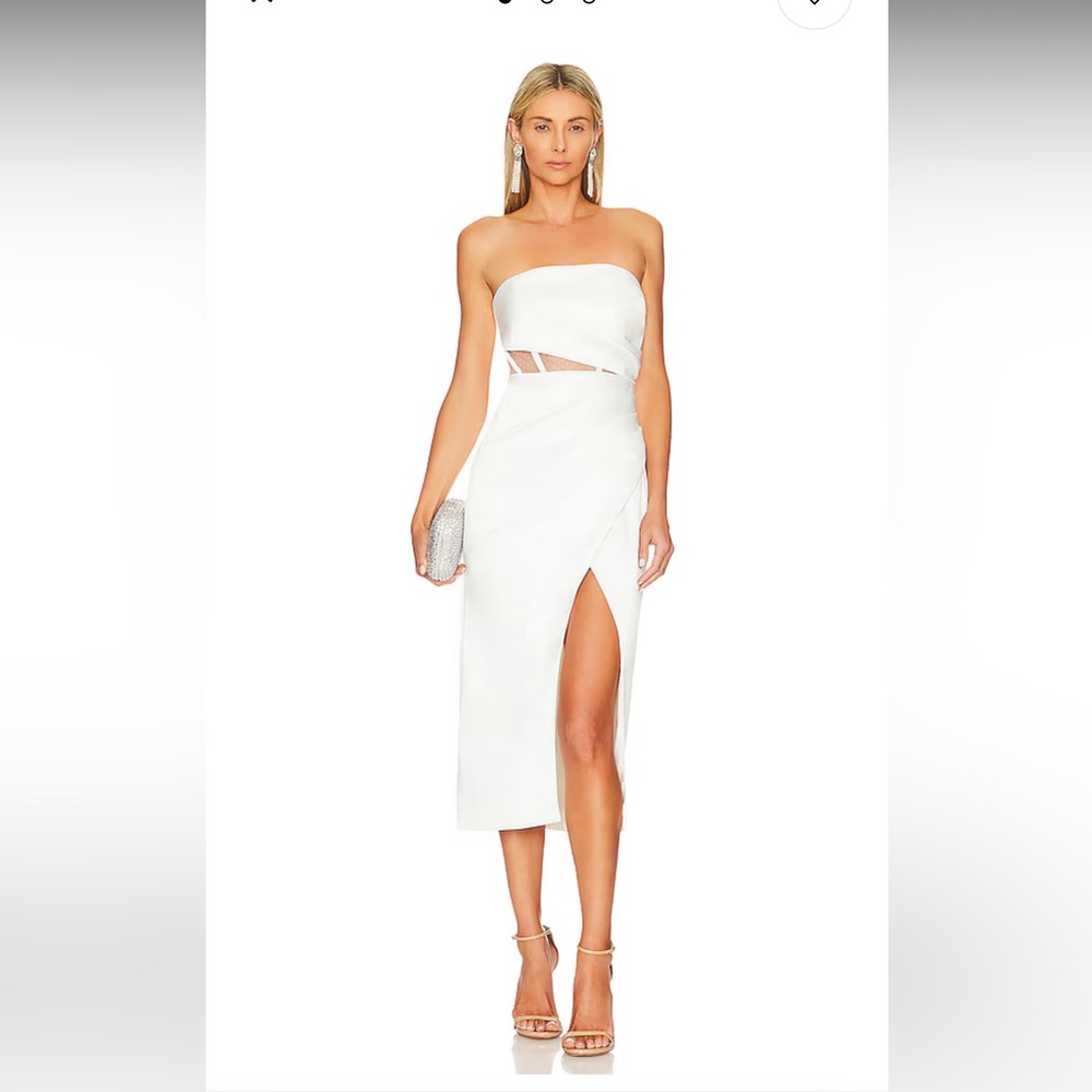 NBD Strapless White Dress